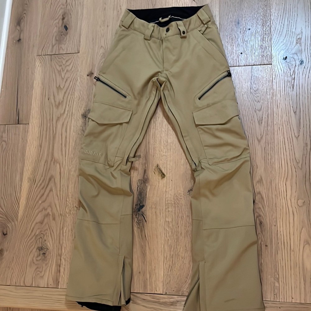 Tan Burton Dryride Ski or Snowboarding Pants, Adult Size XXS. Like New.